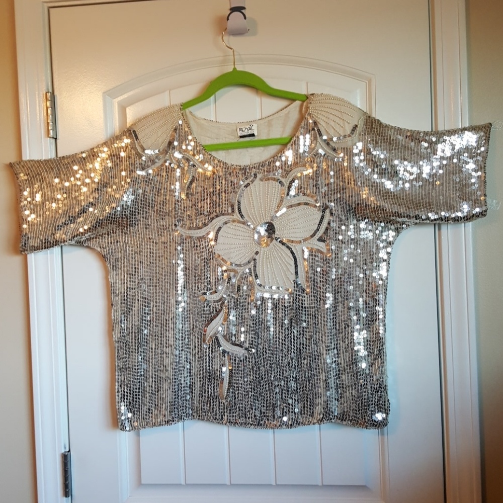 Vintage 1970's/1980's disco queen top!